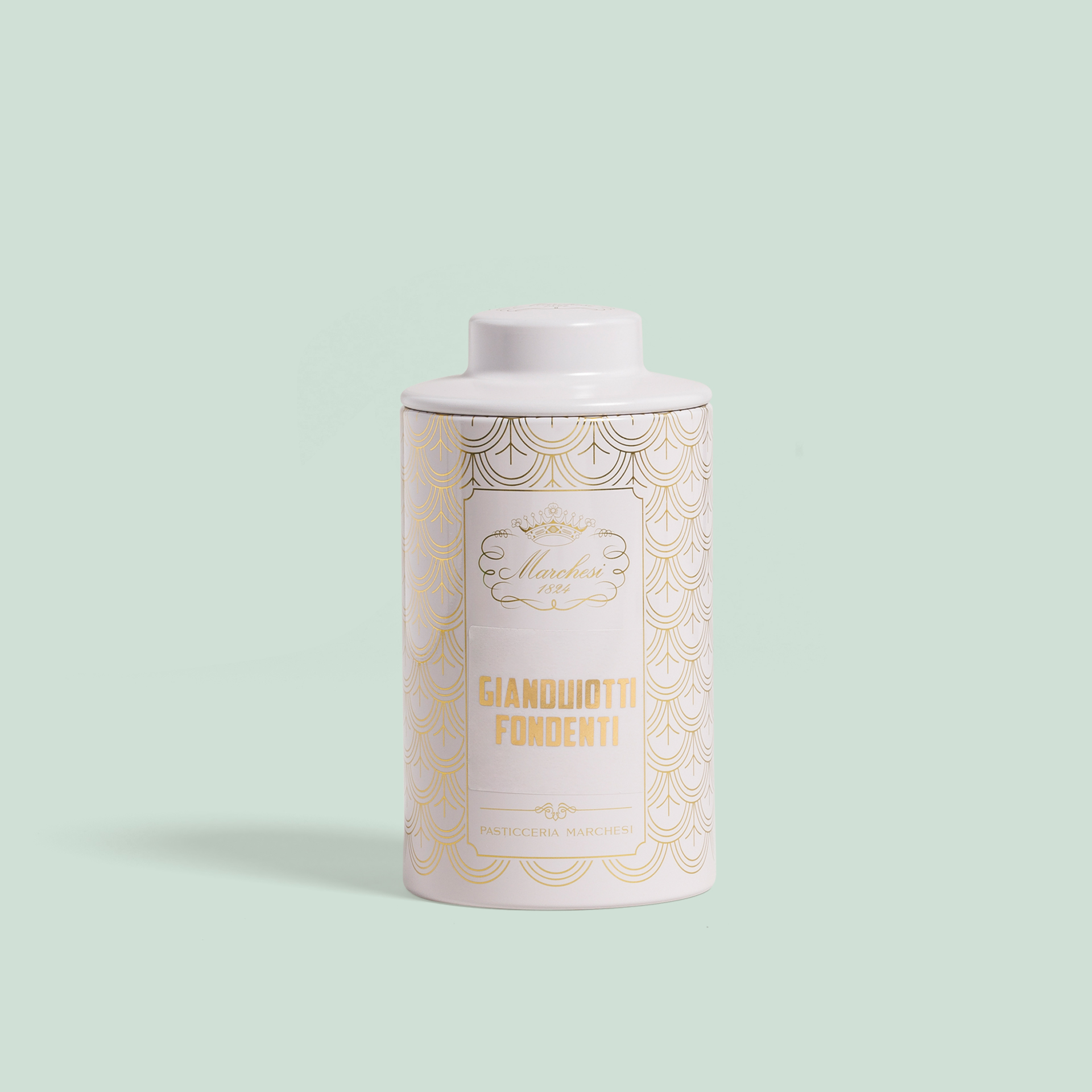 Dose mit Zartbitter-Gianduiotti