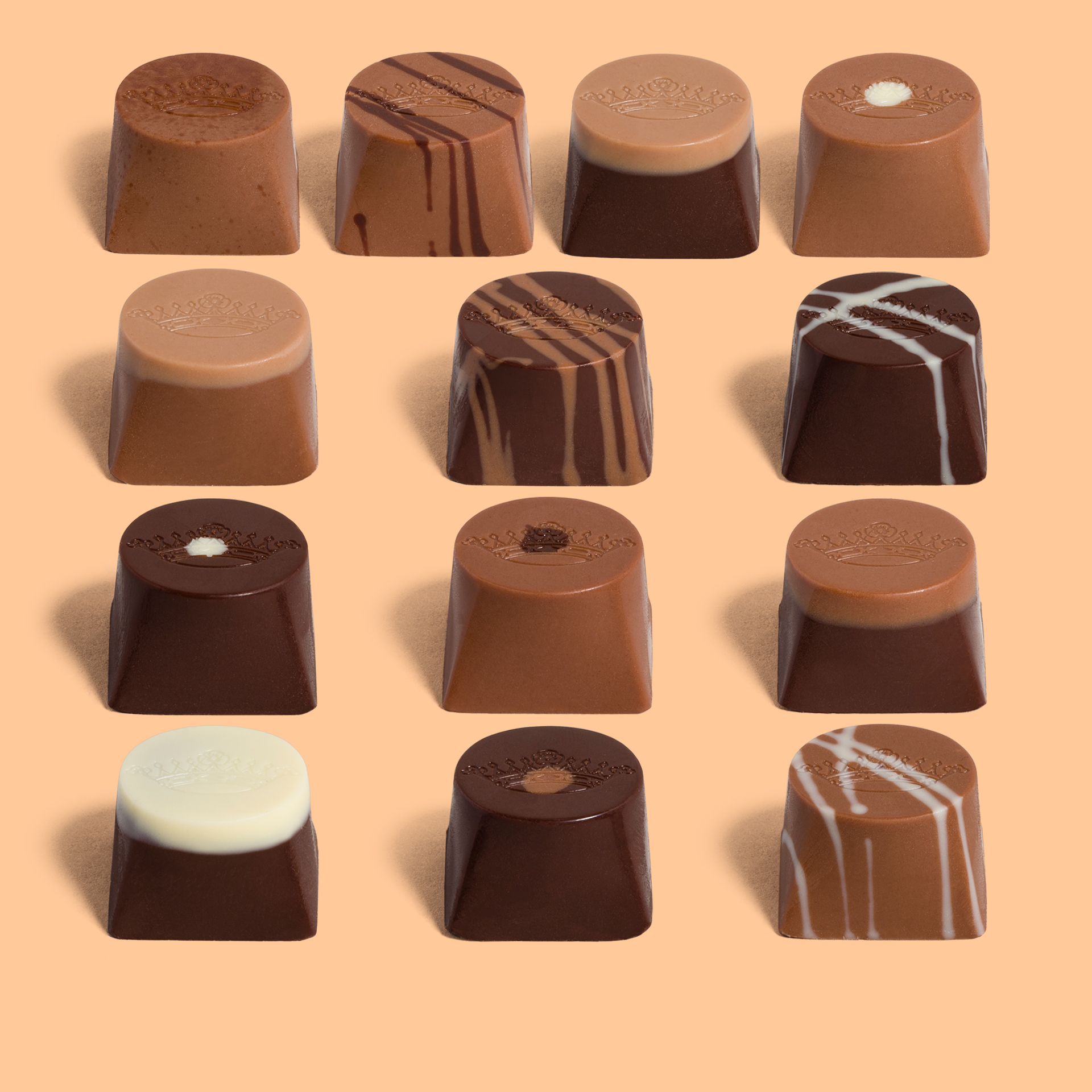 Zusammensetzung der Pralinen 9 Stück