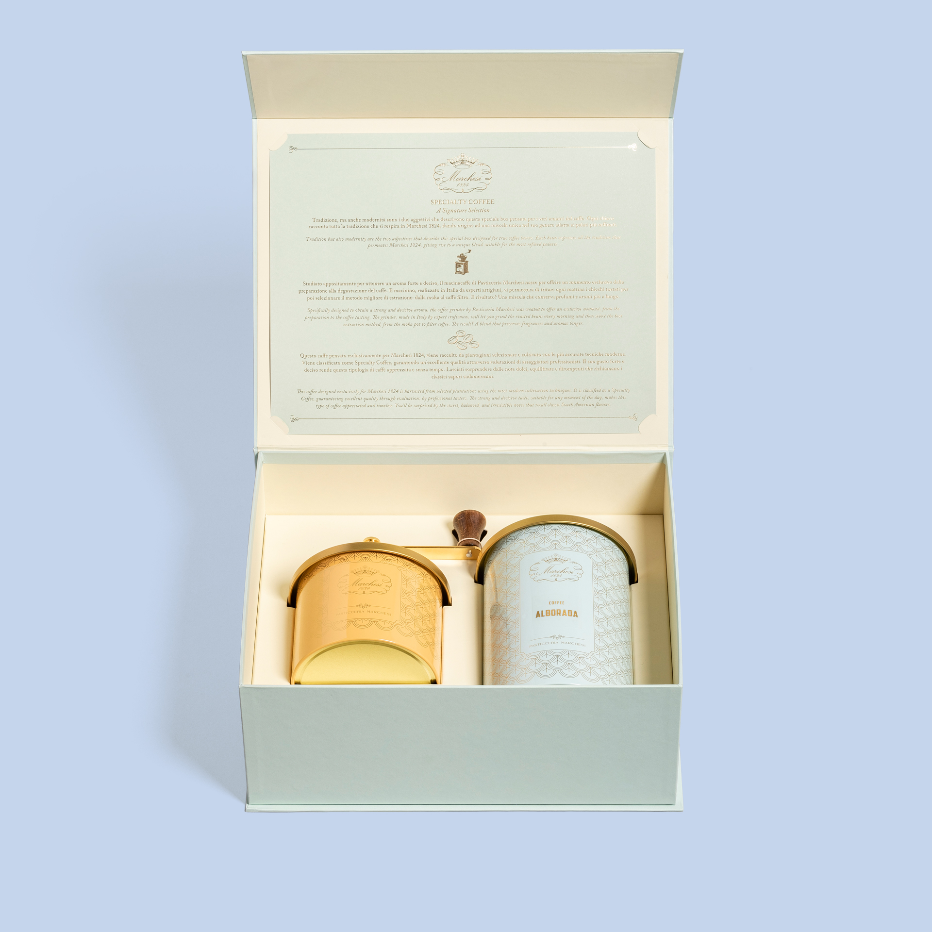 Confezione caffè Alborada e macinino