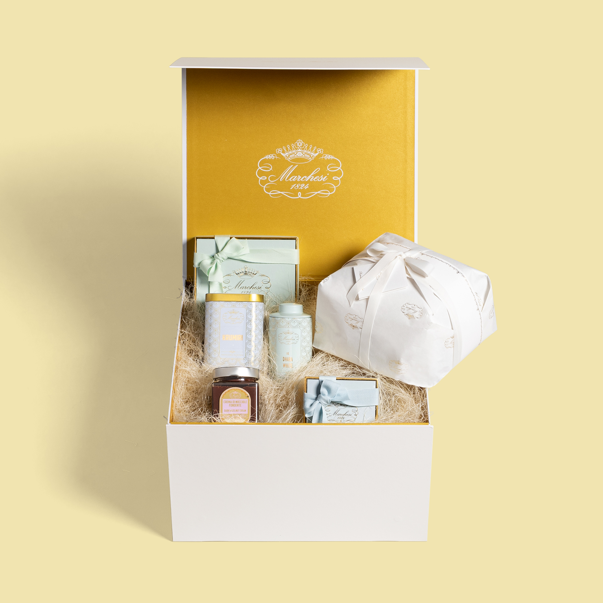 Confezione regalo Panettone, Tartufini e Biscotti