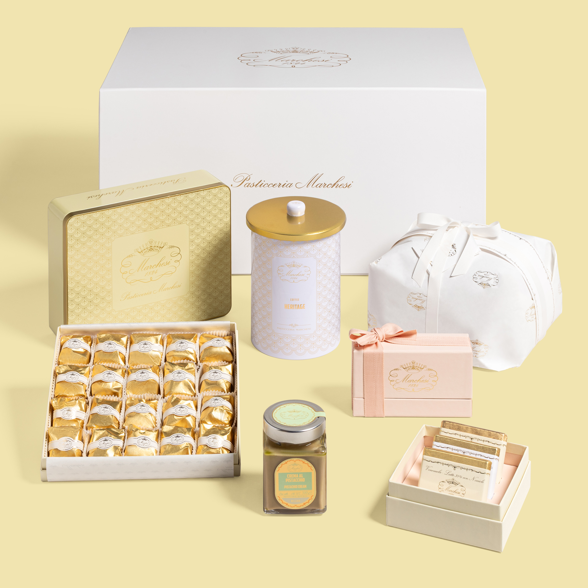 Confezione regalo Panettone, Biscotti e Caffè