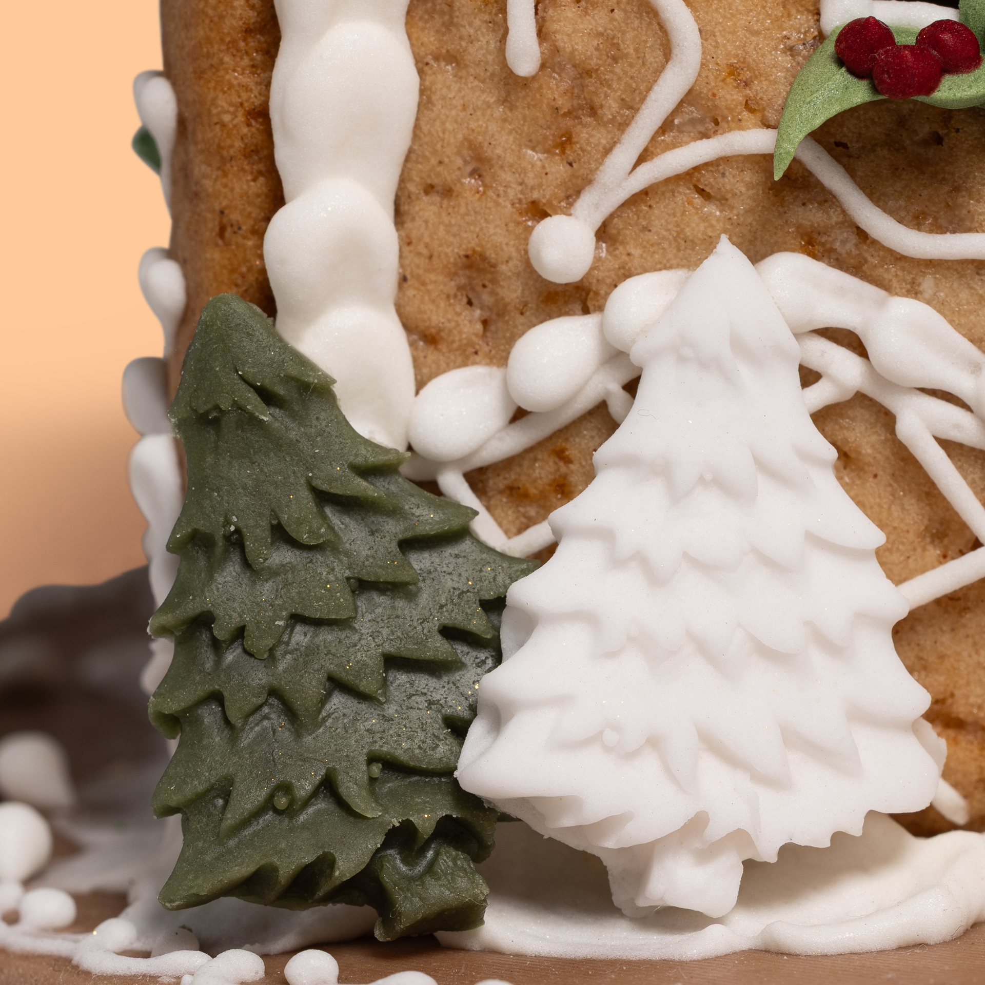 Hand-decorated gingerbread house