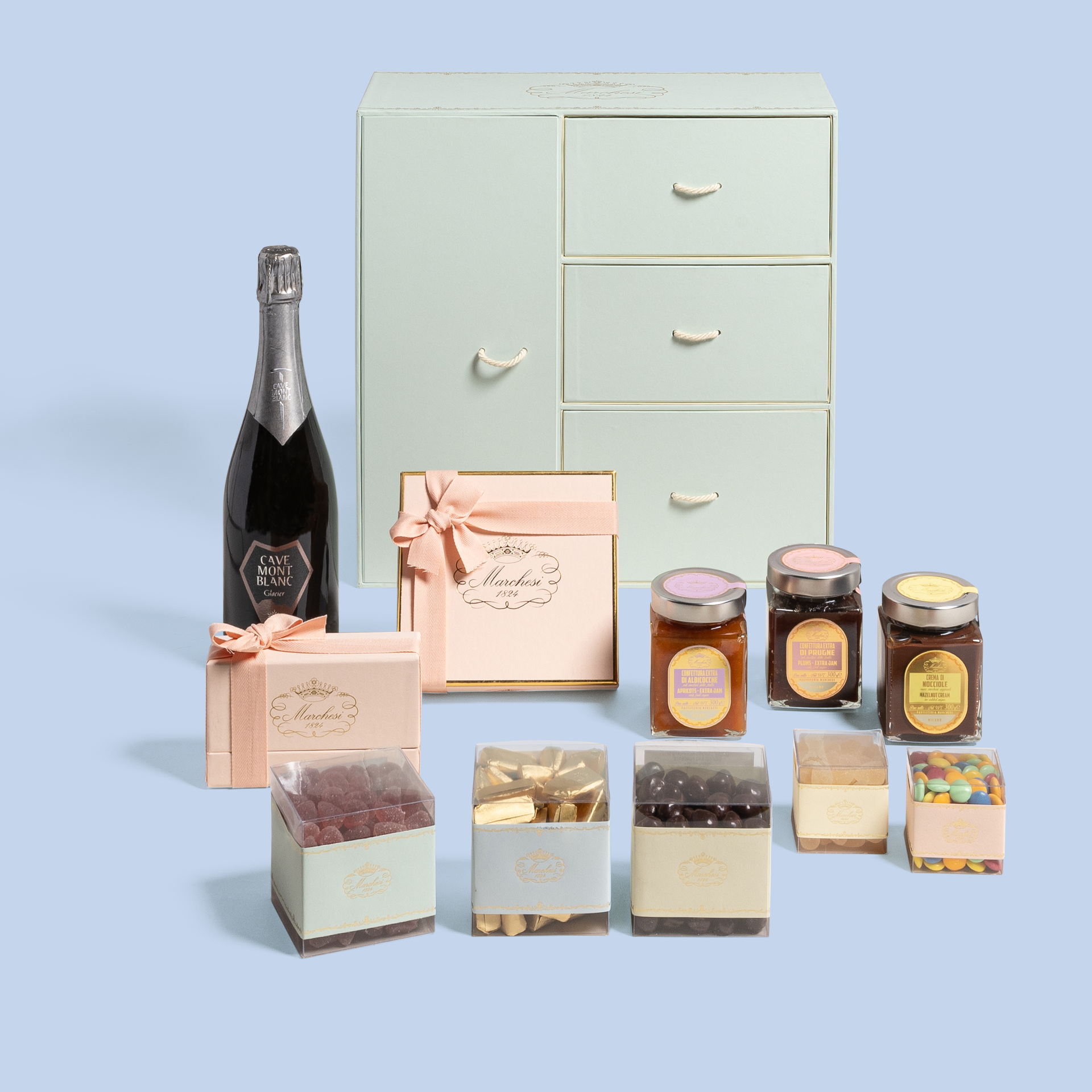 Drawer Box with Sparkling Bottle