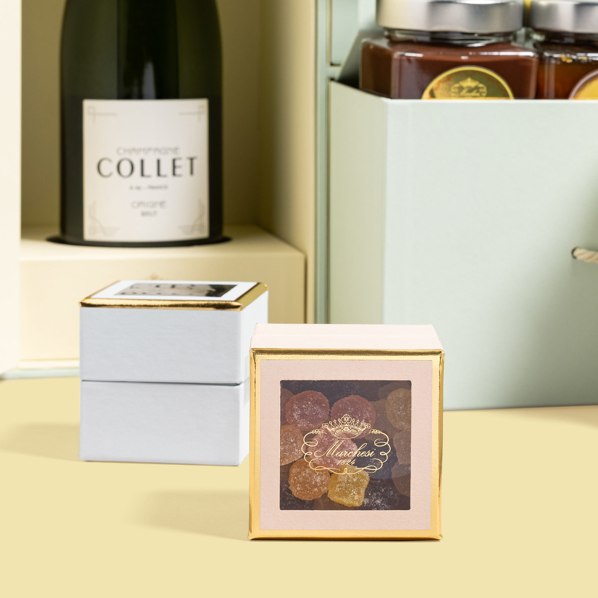 Drawer Box with Sparkling Bottle