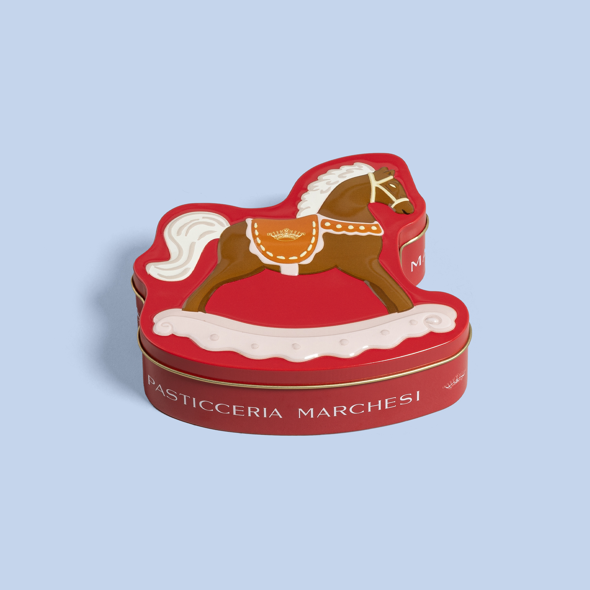 Red Little Horse Tin
