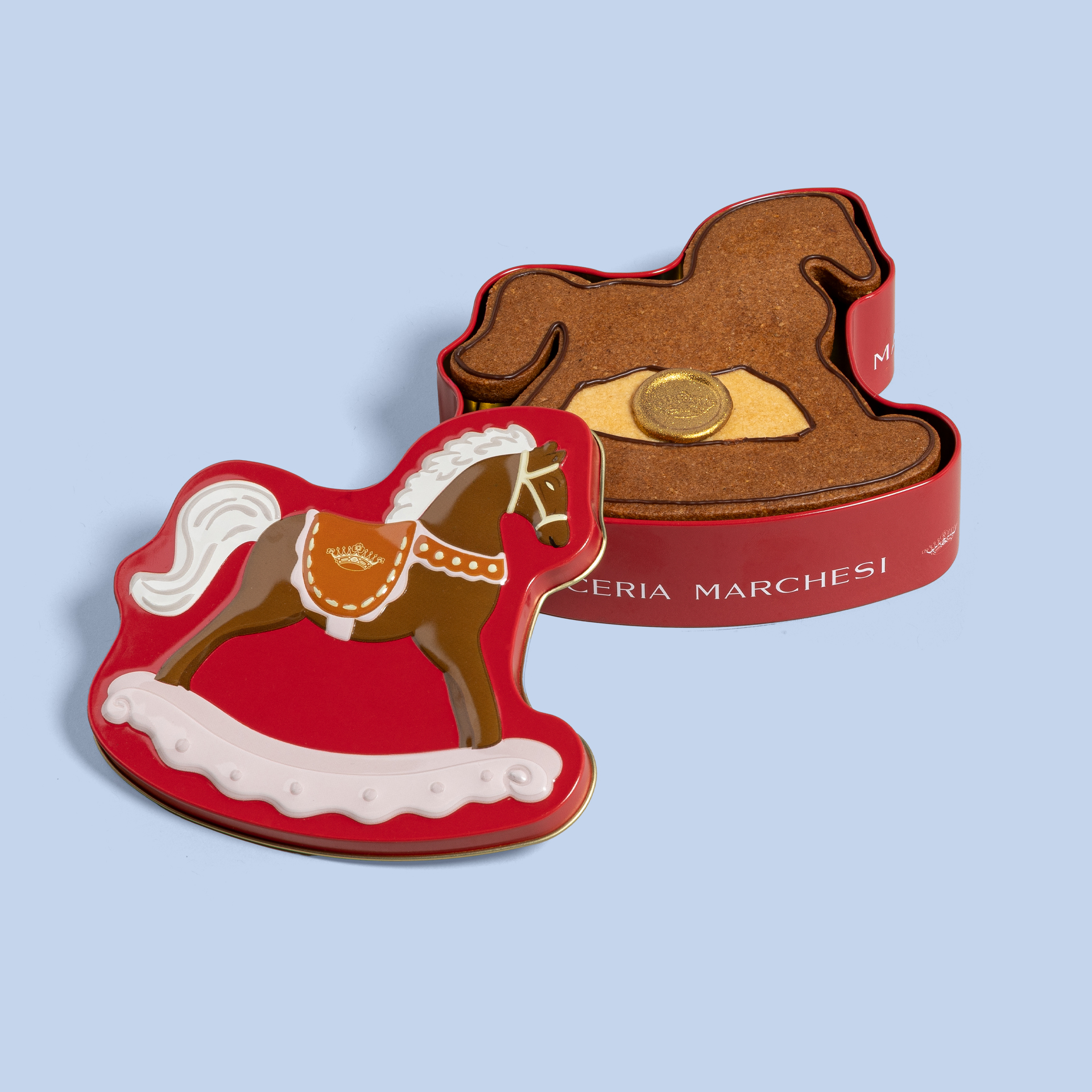 Red Little Horse Tin