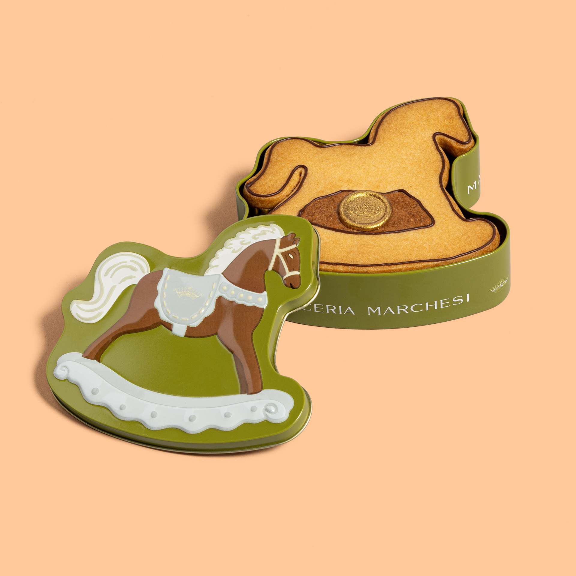 Green Little Horse Tin