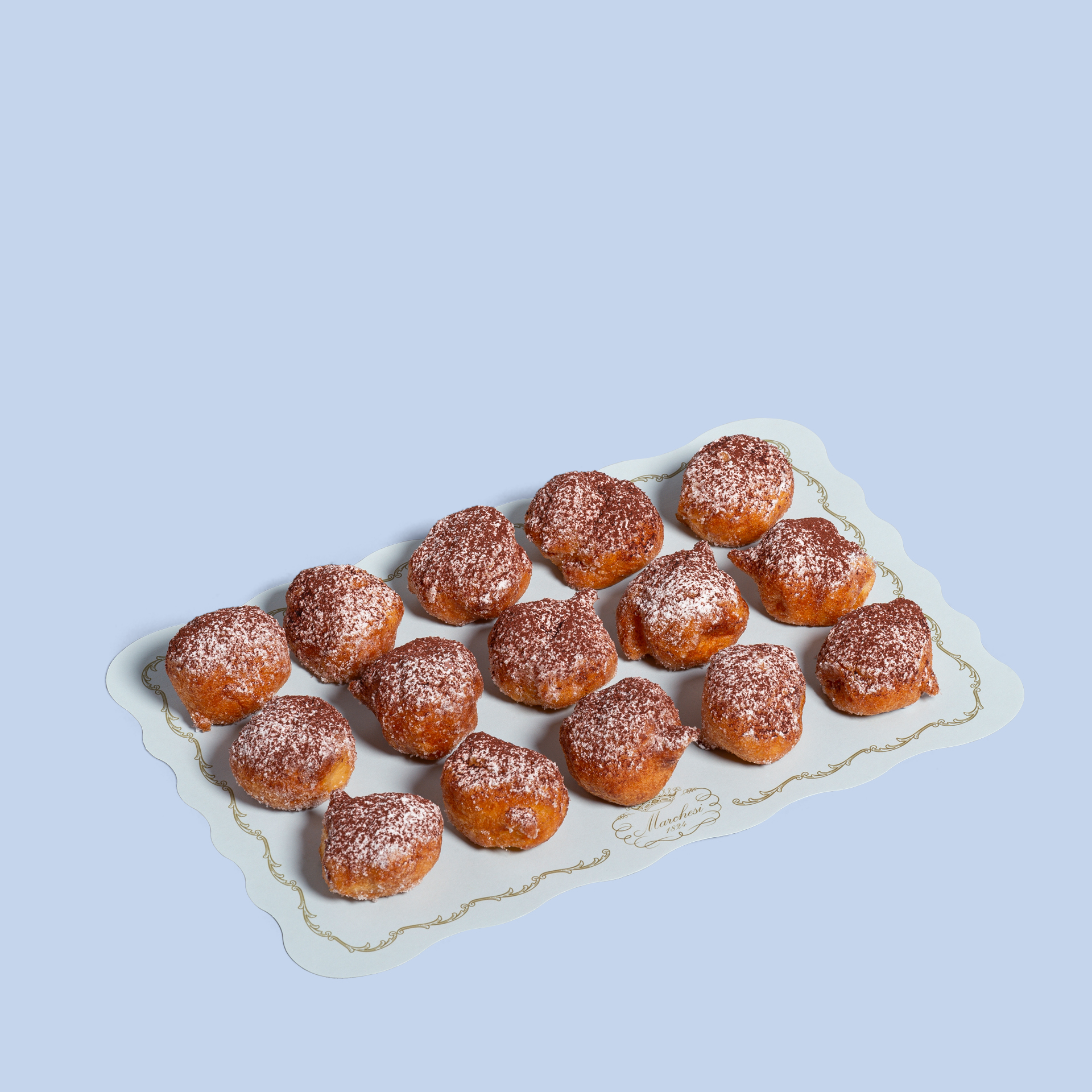 Large tray of zabaglione tortelli