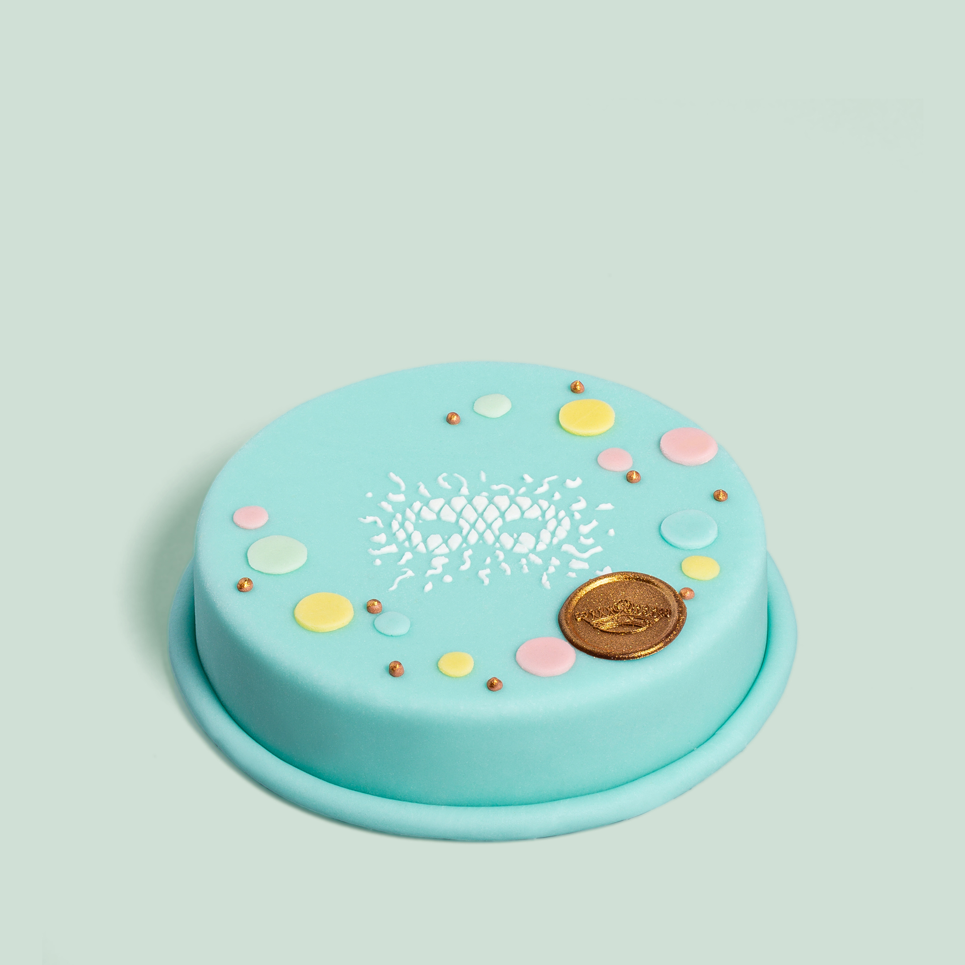 Torta pasta di mandorle azzurra