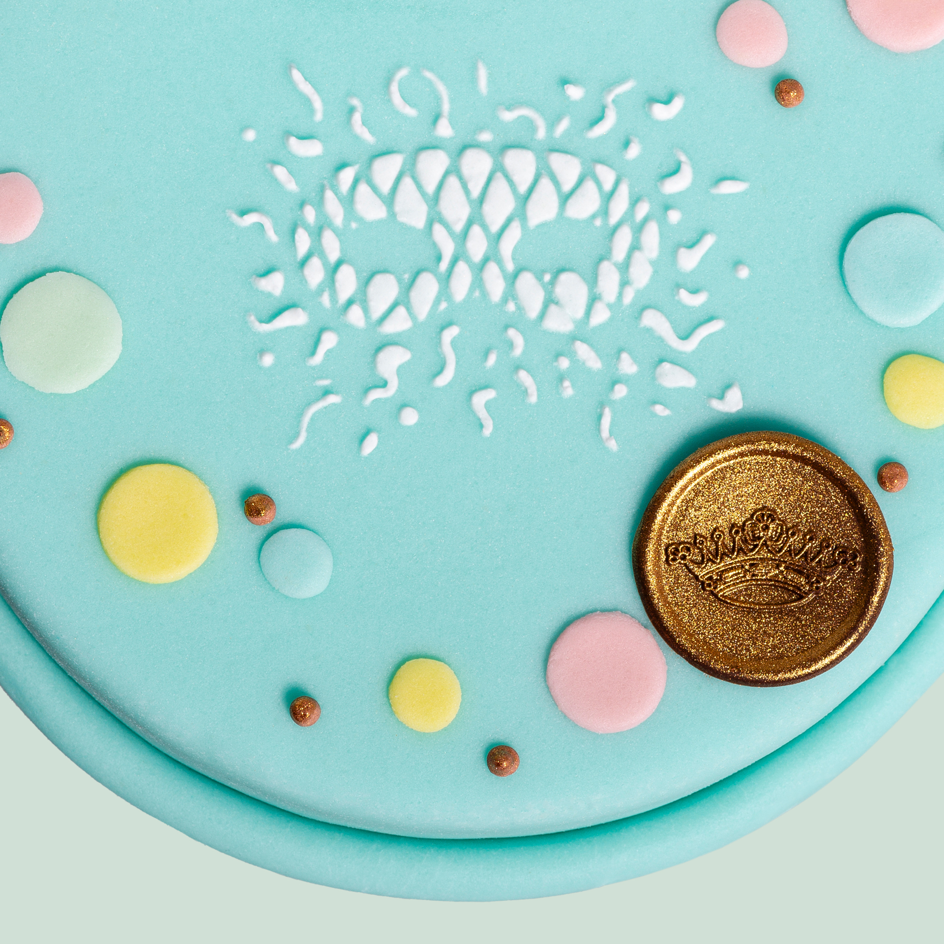 Torta pasta di mandorle azzurra