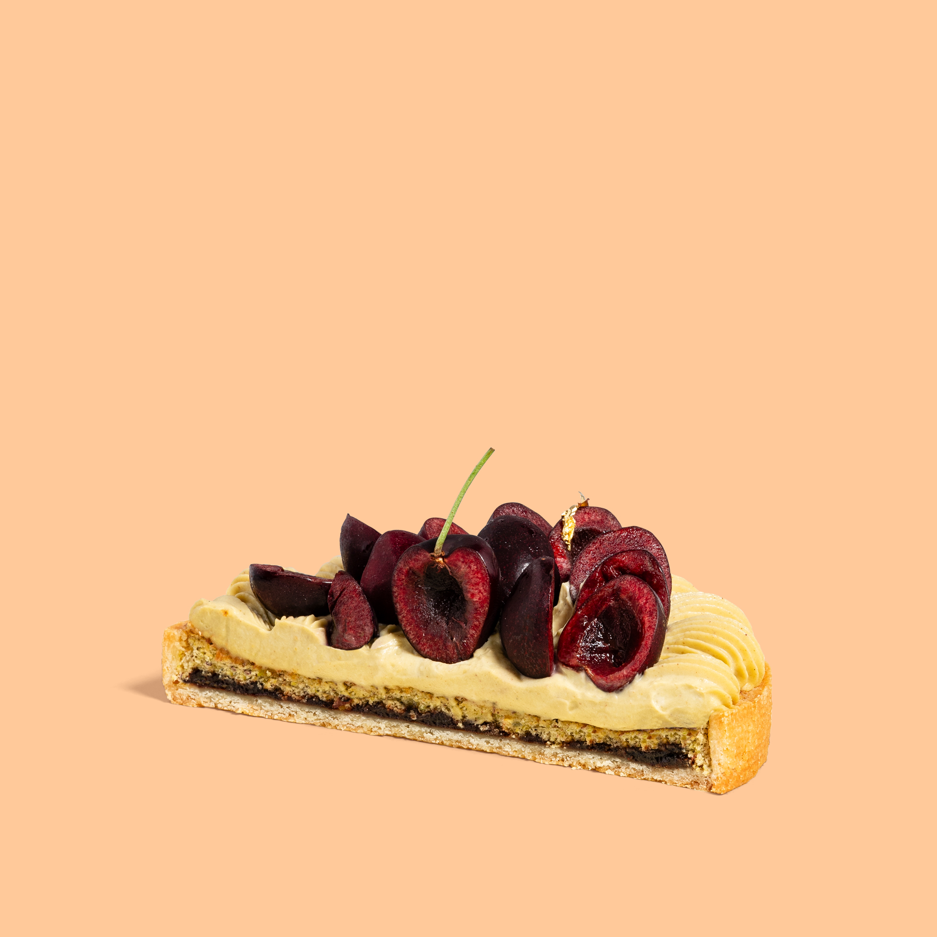 Tarte aux pistaches et aux cerises
